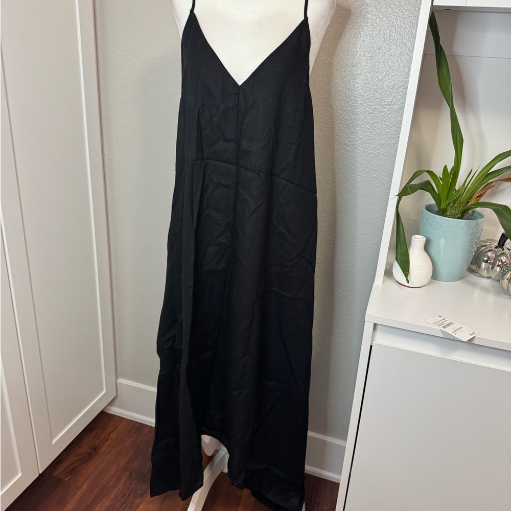 Jantzen Black Midi Linen Dress